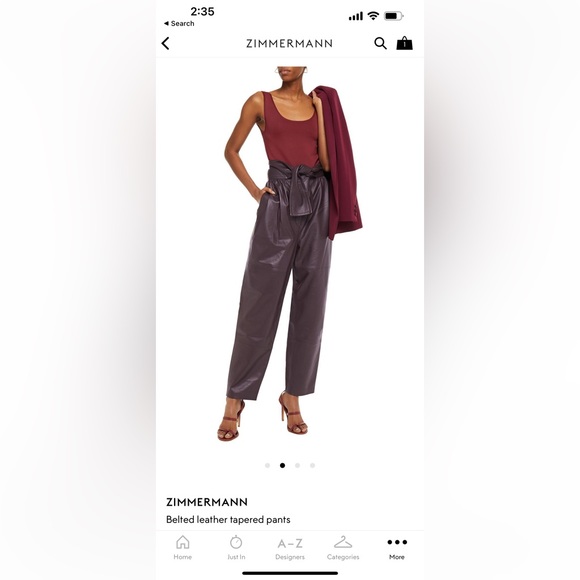 Zimmermann Belted tapered pants